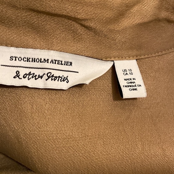 & Other stories viscose button down blouse. Size 10! - Picture 3 of 6